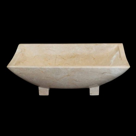Washbasin design bathroom in natural stone Iria, unique piece Viadurini