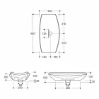 White ceramic washbasin with modern design made in Italy Laura Viadurini