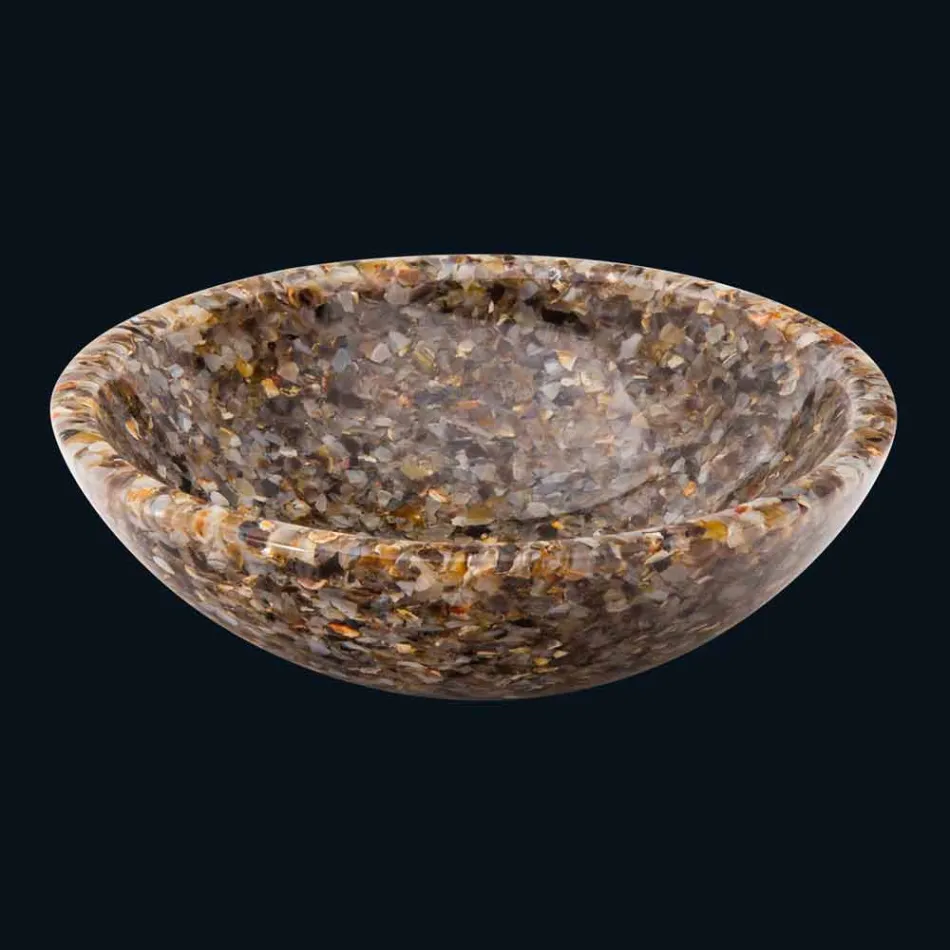 Design countertop washbasin in artificial resin and Ofelia stone Viadurini