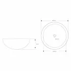 Round Design Countertop Washbasin in Hand-worked Black Marble - Linen Viadurini