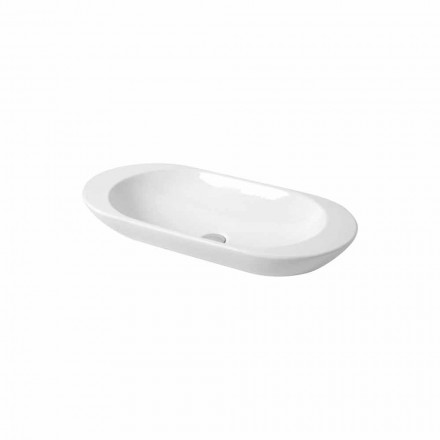 Design Countertop Washbasin in White or Melle Colored Ceramic Viadurini