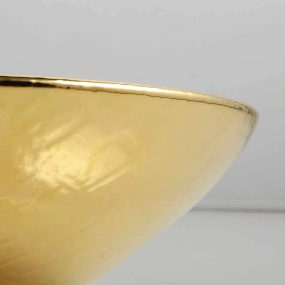 Countertop design ceramic washbasin gold made in Italy Animals Viadurini