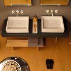 Design rectangular ceramic washbasin made in Italy Dalia Viadurini