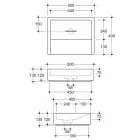 Design rectangular ceramic washbasin made in Italy Dalia Viadurini