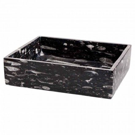 Design countertop washbasin in Ozzy marble, unique piece Viadurini