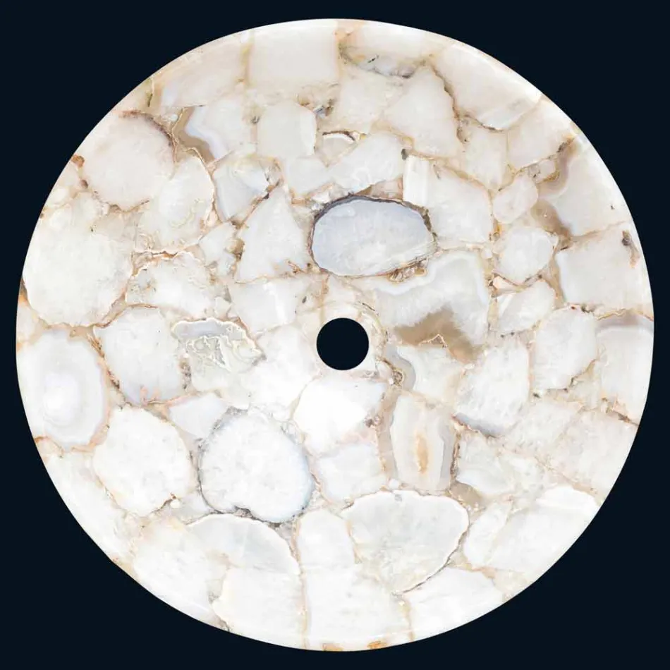 Design countertop washbasin in crystalline stone Poncho Viadurini