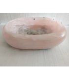 Design countertop washbasin in pink onyx stone Baffo, unique piece Viadurini