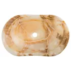 Design countertop washbasin in Lana onyx stone, handmade Viadurini