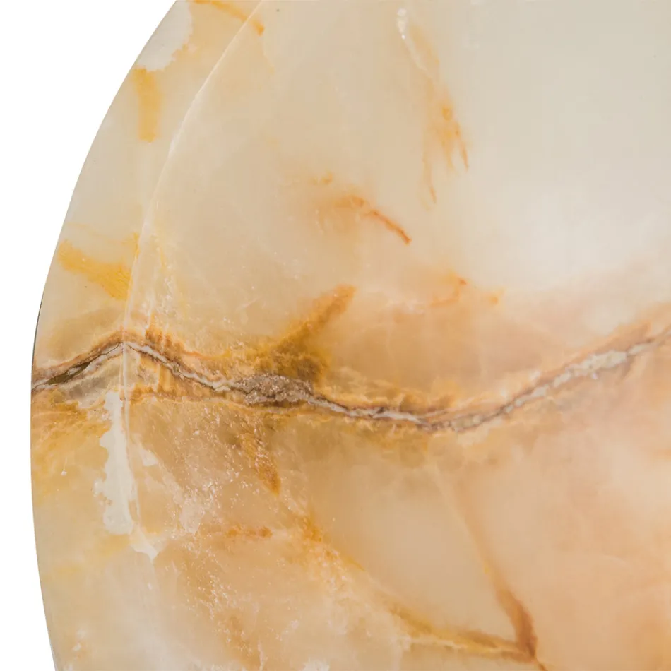 Design countertop washbasin in Lana onyx stone, handmade Viadurini