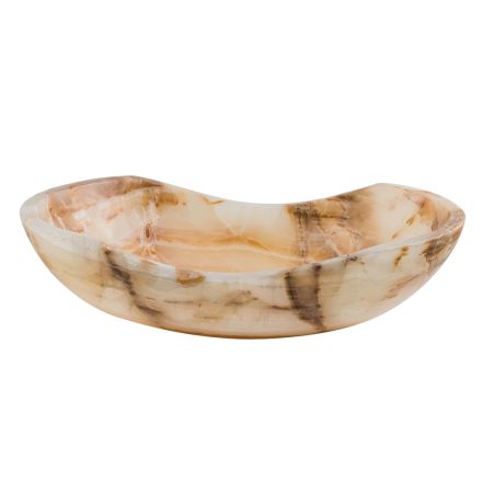 Design countertop washbasin in Lana onyx stone, handmade Viadurini