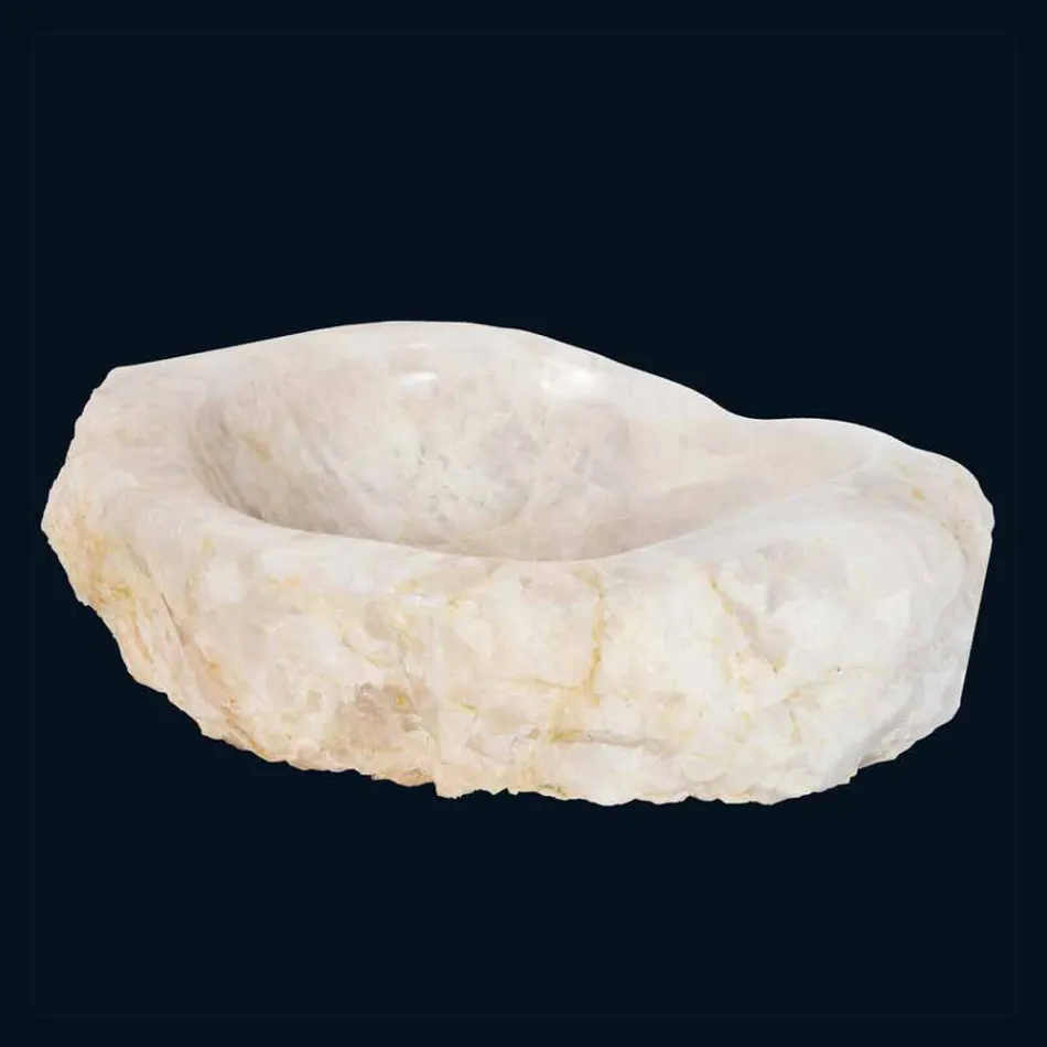 Design washbasin made of handmade Iva quartz crystal Viadurini