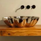 Modern design ceramic washbasin made in Italy Cubo Viadurini