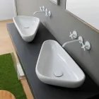 Modern design ceramic washbasin made in Italy Sofia Viadurini