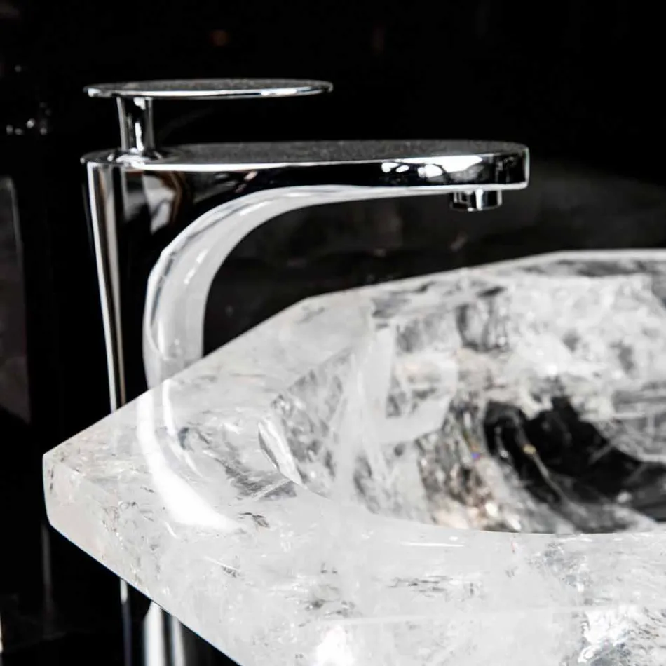 Countertop Washbasin handmade in Rocca di Rocca Crystal - Falvaterra Viadurini