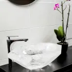Countertop Washbasin handmade in Rocca di Rocca Crystal - Falvaterra Viadurini