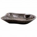 Handmade Countertop Washbasin in Marble with Fossils – Burgeo