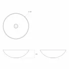 Modern circular freestanding standing washbasin made in Italy, Donnas Viadurini