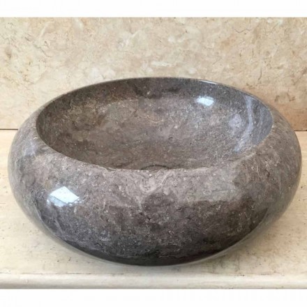 Gray countertop natural stone washbasin Iza, unique piece Viadurini