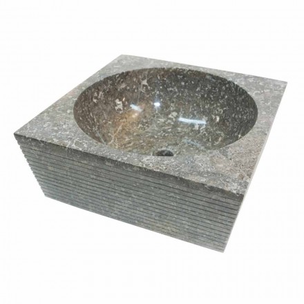 Washbasin support gray natural stone, one piece Zor Viadurini