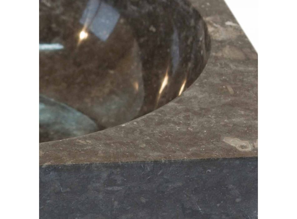 Washbasin support gray square natural stone Jiny Viadurini