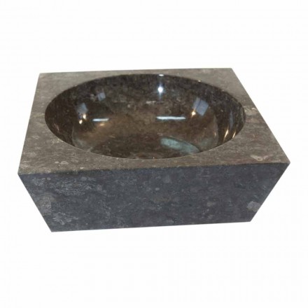 Washbasin support gray square natural stone Jiny Viadurini