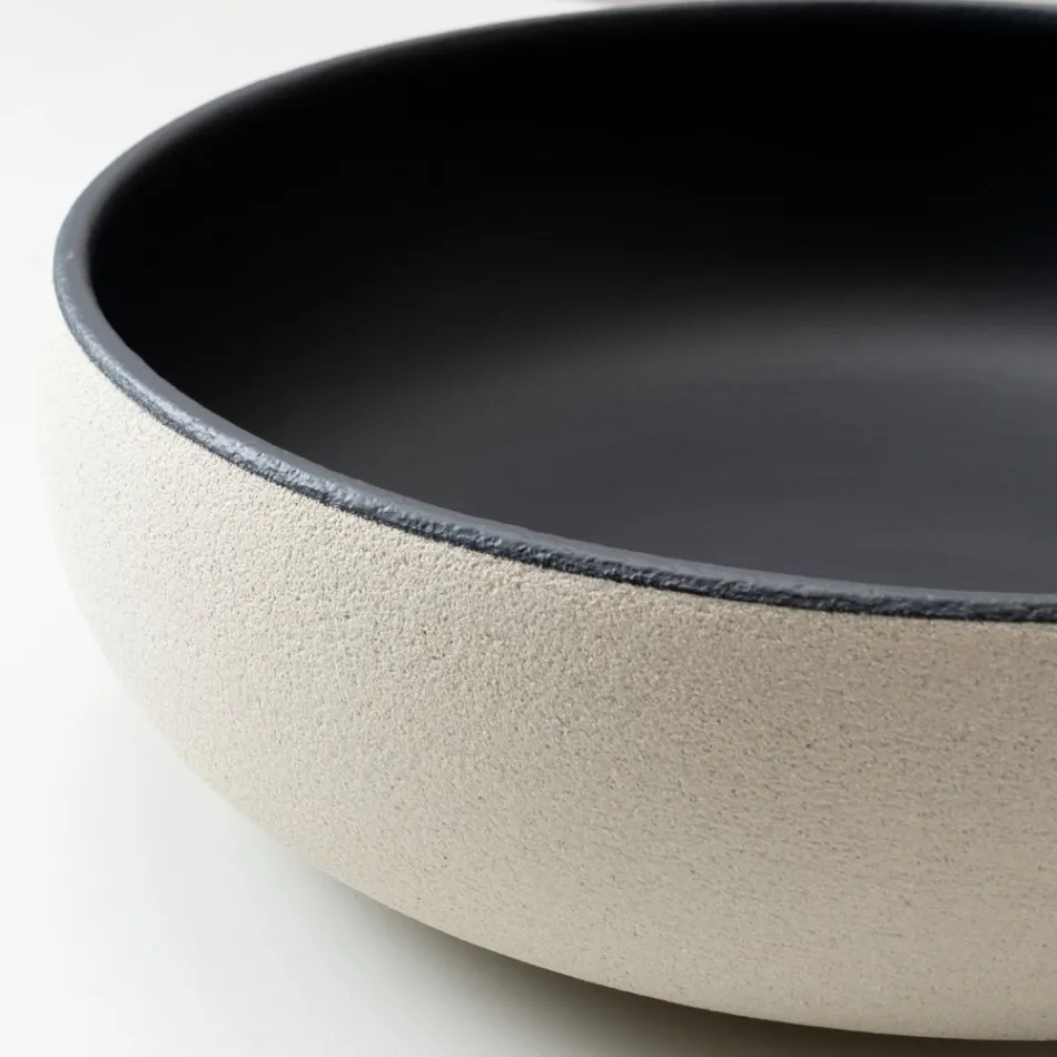 Hand-Turned Light or Dark Raku Clay Countertop Sink - Prisma Viadurini