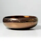 Hand-Turned Metallic Raku Clay Countertop Sink - Prisma Viadurini