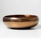 Hand-Turned Metallic Raku Clay Countertop Sink - Prisma Viadurini