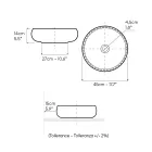 Countertop Sink in Dark or Ochre Refractory Clay - Prisma Viadurini