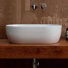 Countertop washbasin in white or colored Star 55x35 made in Italy ceramic Viadurini