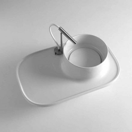 Sink made of ceramic with a modern design Marta Viadurini