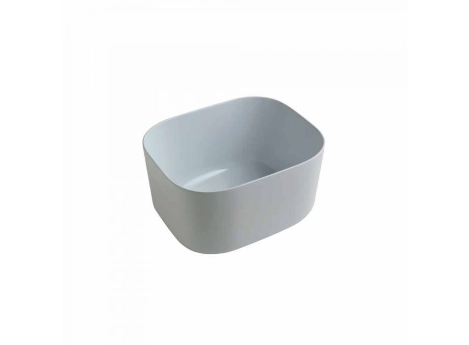 Contemporary design ceramic countertop washbasin Star Rectangular 50x40cm Viadurini