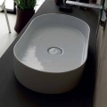 Modern design ceramic counter top washbasin Sun made in Italy 65x35 cm
