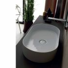 Modern design ceramic washbasin Sun made Italy 65x35 cm Viadurini