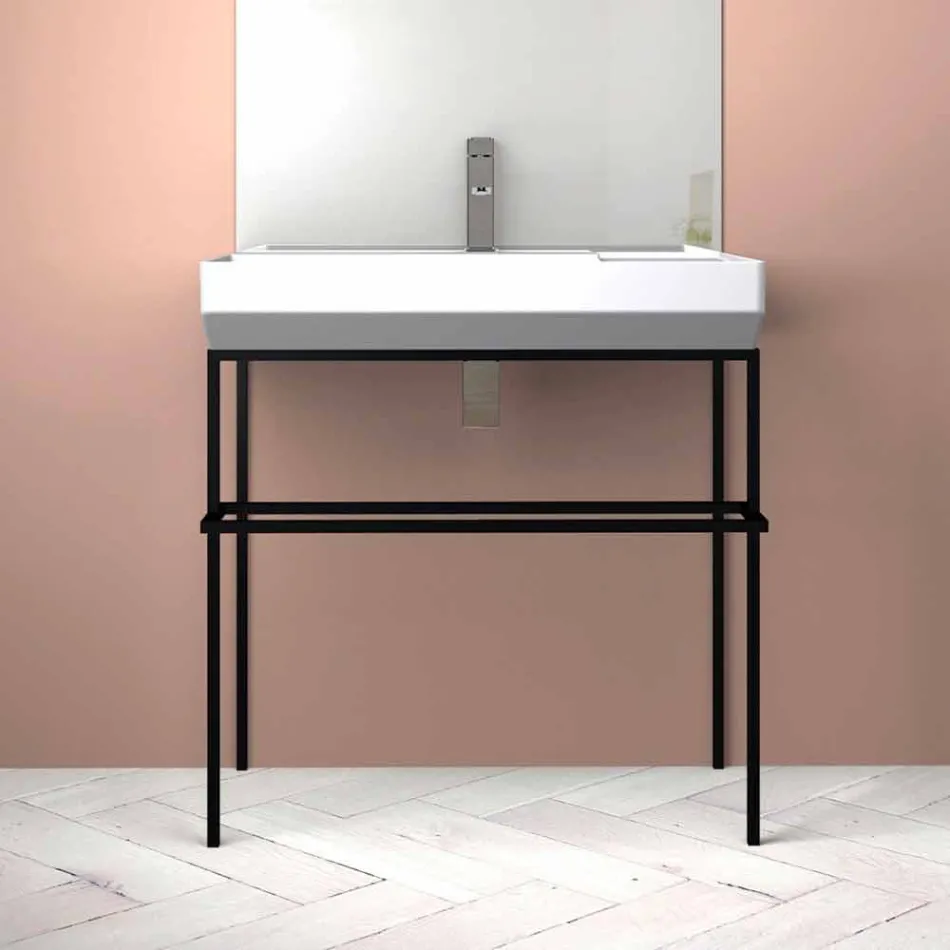 Ceramic counter top washbasin made in Italy, Viviano Viadurini