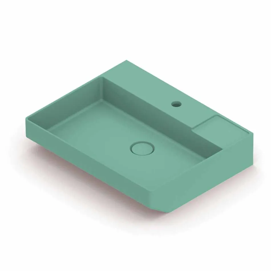 Ceramic counter top washbasin made in Italy, Viviano Viadurini