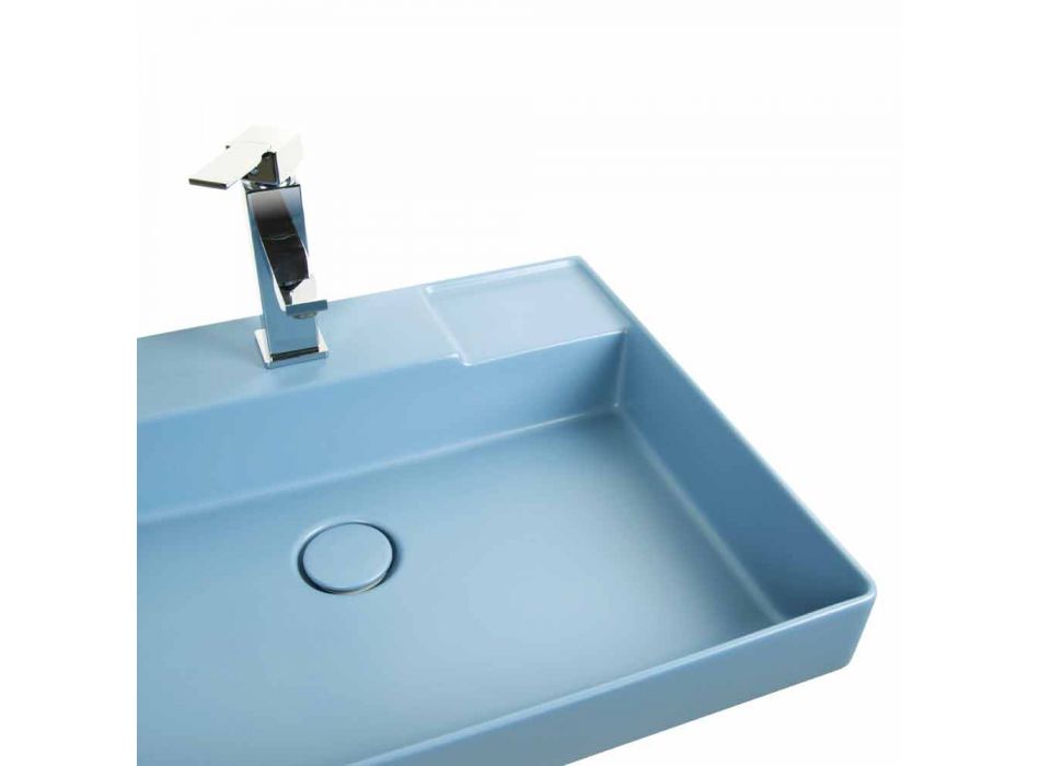Ceramic counter top washbasin made in Italy, Viviano Viadurini