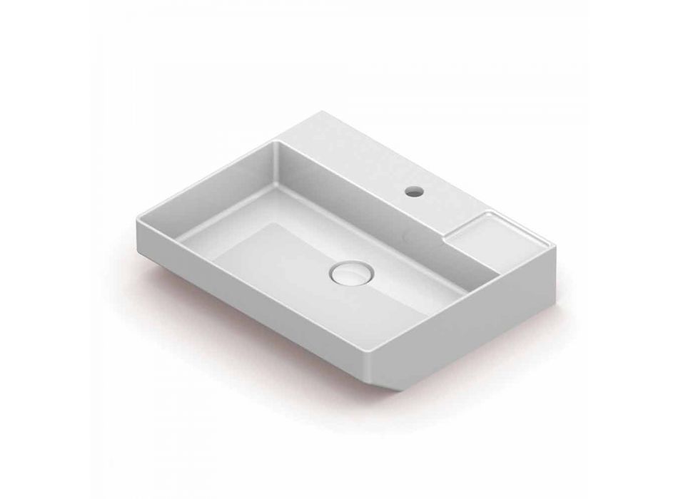Ceramic counter top washbasin made in Italy, Viviano Viadurini