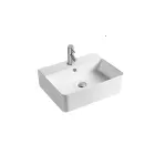 Countertop Ceramic Sink with Modern Design Tap Hole - Papavero Viadurini