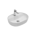 Countertop Ceramic Sink with Modern Design Tap Hole - Papavero Viadurini