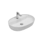 Countertop Ceramic Sink with Modern Design Tap Hole - Papavero Viadurini