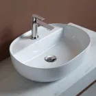 Countertop Ceramic Sink with Modern Design Tap Hole - Papavero Viadurini