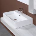 Countertop Ceramic Sink with Modern Design Tap Hole - Papavero