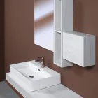 Countertop Ceramic Sink with Modern Design Tap Hole - Papavero Viadurini