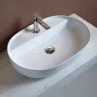 Countertop Ceramic Sink with Modern Design Tap Hole - Papavero Viadurini