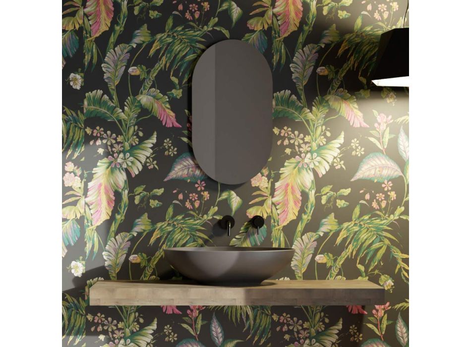 Countertop washbasin in glossy or matt ceramic Made in Italy - Ferry Viadurini