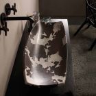 Countertop washbasin in spotted ceramic of design made in Italy Laura Viadurini