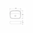 Modern ceramic countertop washbasin made in Italy, Gaiola Viadurini