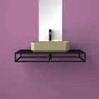 Modern ceramic counter top washbasin made in Italy, Zulimo Viadurini
