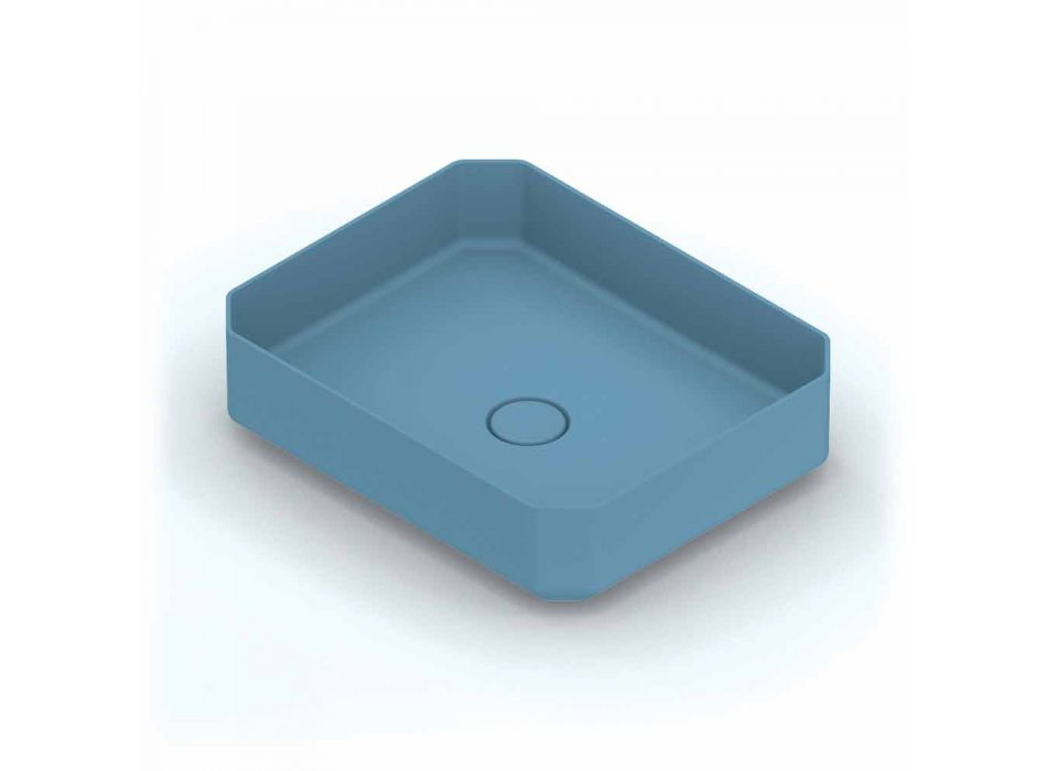 Modern ceramic counter top washbasin made in Italy, Zulimo Viadurini